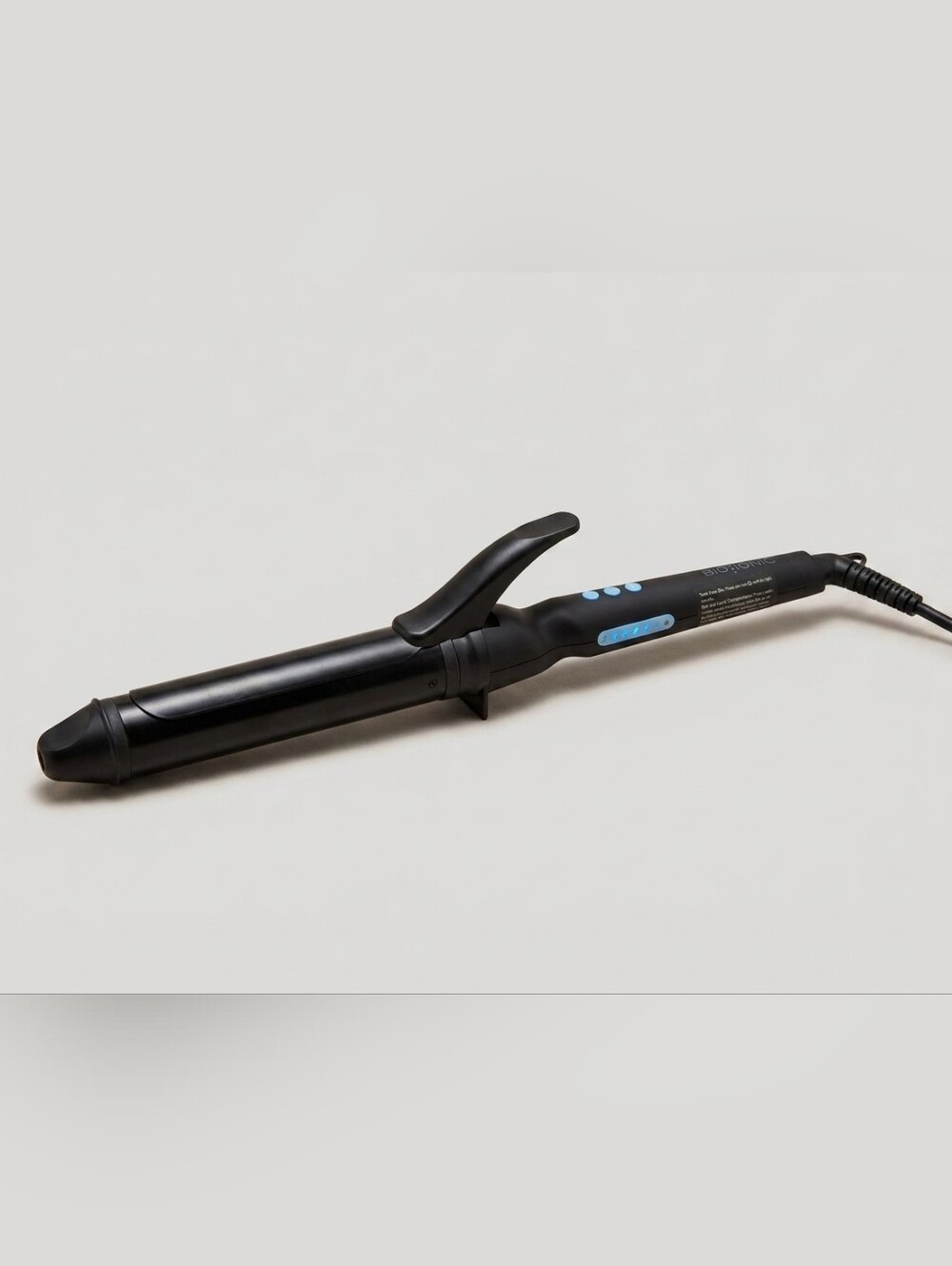 Bio Ionic Black Ceramic Curling Iron with Clamp - Women Hair Tool